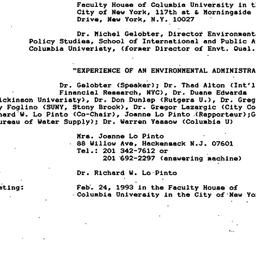 Minutes, 1993-01-27. Pollut...
