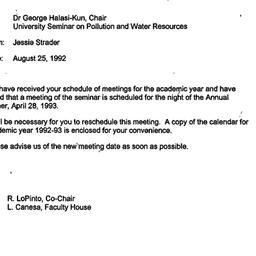 Correspondence, 1993-08-25....