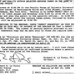 Announcements, 1993-04-29. ...