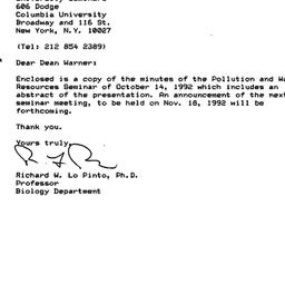 Correspondence, 1992-10-19....