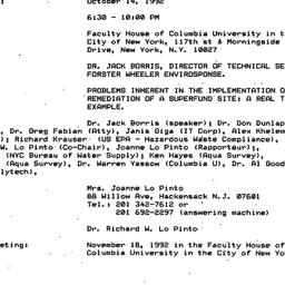 Minutes, 1992-10-14. Pollut...