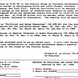 Announcements, 1988-10-26. ...