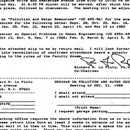 Announcements, 1988-11-16. ...