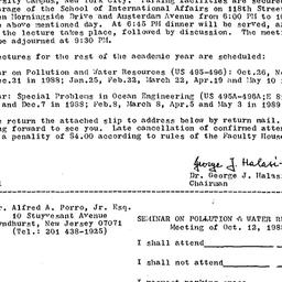 Announcements, 1988-10-12. ...