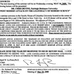 Announcements, 2000-04-26. ...