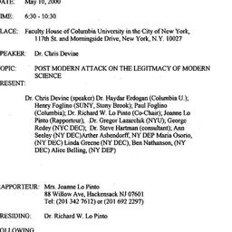 Announcements, 2000-05-10. ...