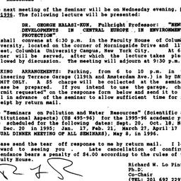 Announcements, 1996-04-03. ...