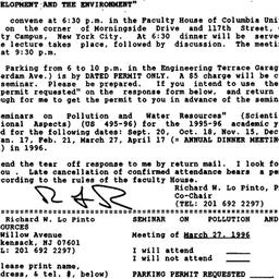 Announcements, 1996-03-01. ...