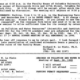 Announcements, 1996-08-27. ...