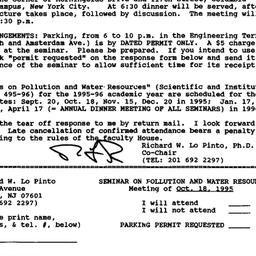 Announcements, 1995-10-02. ...