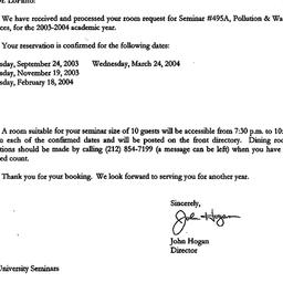 Correspondence, 2004-07-15....