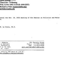 Correspondence, 2003-11-12....