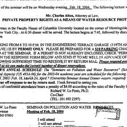 Announcements, 2004-01-27. ...