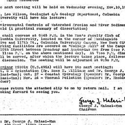 Announcements, 1971-11-10. ...