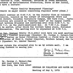 Announcements, 1972-05-03. ...