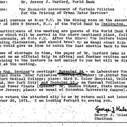 Announcements, 1971-11-12. ...