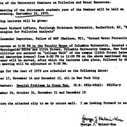 Announcements, 1979-09-19. ...