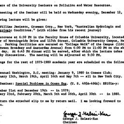 Announcements, 1979-12-12. ...