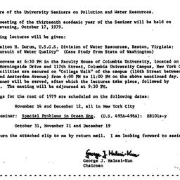 Announcements, 1979-10-17. ...
