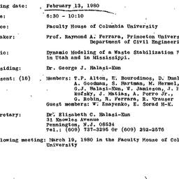 Minutes, 1980-02-13. Pollut...