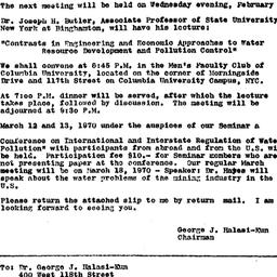 Announcements, 1970-01-21. ...
