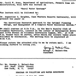 Announcements, 1970-04-30. ...