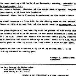 Announcements, 1969-11-19. ...