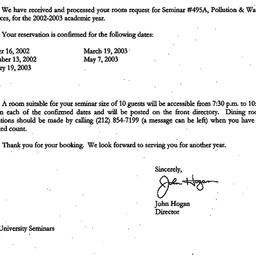 Correspondence, 2003-07-10....