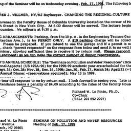 Announcements, 1999-01-29. ...