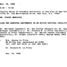 Minutes, 1998-11-18. Pollut...