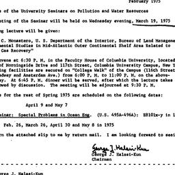Announcements, 1975-03-19. ...