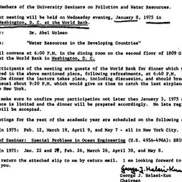 Announcements, 1975-01-08. ...