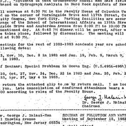 Announcements, 1982-09-15. ...