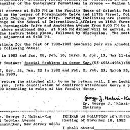 Announcements, 1982-11-10. ...