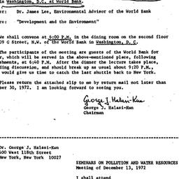 Announcements, 1972-11-13. ...