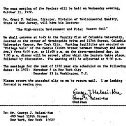 Announcements, 1972-09-30. ...