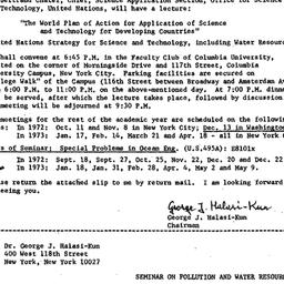 Announcements, 1972-09-20. ...