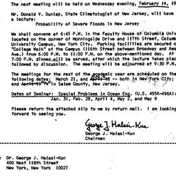 Announcements, 1973-02-14. ...