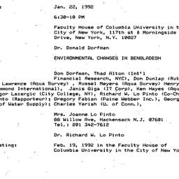 Minutes, 1992-01-22. Pollut...