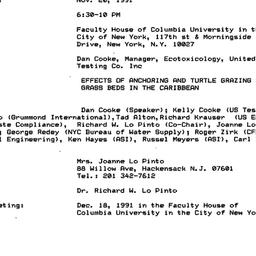 Minutes, 1991-11-20. Pollut...