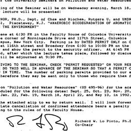 Announcements, 1992-02-20. ...