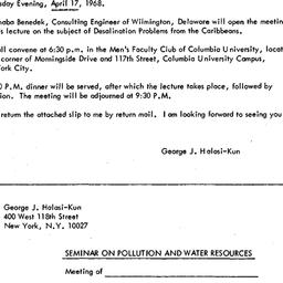 Announcements, 1968-04-01. ...