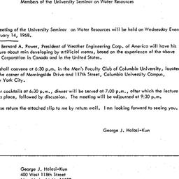 Announcements, 1968-01-29. ...