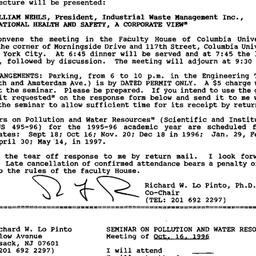 Announcements, 1996-09-23. ...