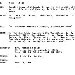 Minutes, 1996-10-16. Pollut...