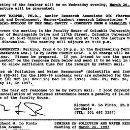 Announcements, 1997-03-03. ...