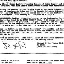 Announcements, 1997-05-03. ...