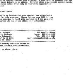 Correspondence, 2001-09-12....