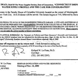 Announcements, 2001-10-26. ...