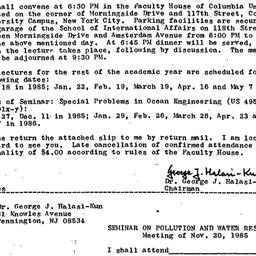 Announcements, 1985-11-20. ...
